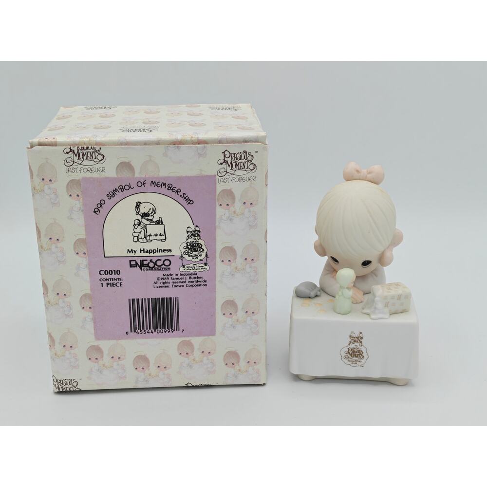 Precious Moments My Happiness‎ 1990 Symbol of Membership Figurine C0010